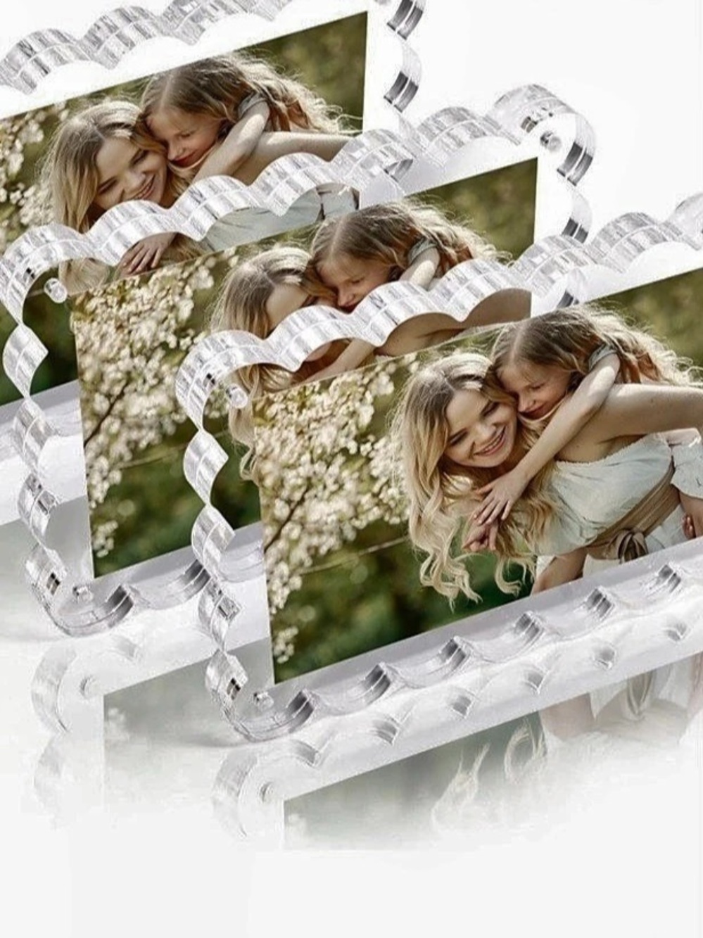 Magnetic Acrylic Photo Frame Clear Rotating Picture Frame